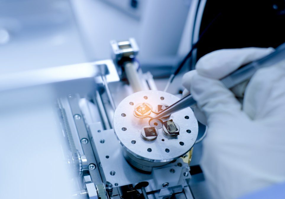 Scientist Preparing Nanomaterials for SEM Machine